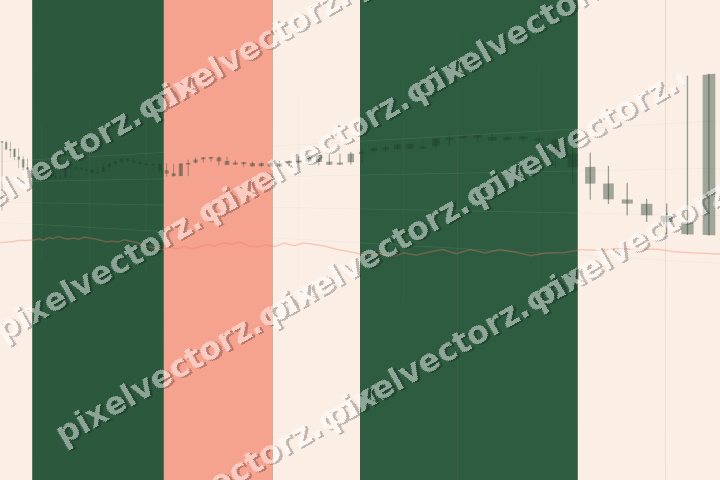Glowing neon chart background in green and red