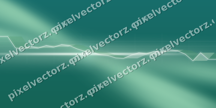 Glowing neon chart background in green and teal