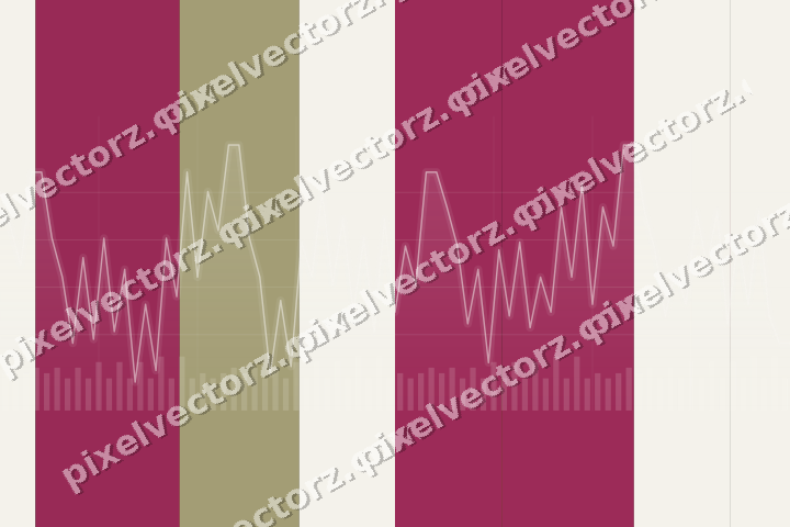 Glowing neon chart background in pink and yellow