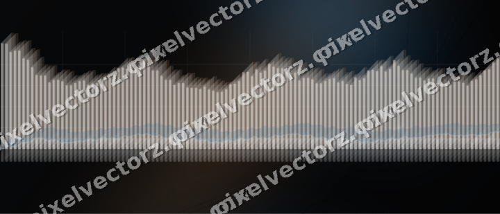 Glowing neon chart background in blue and orange