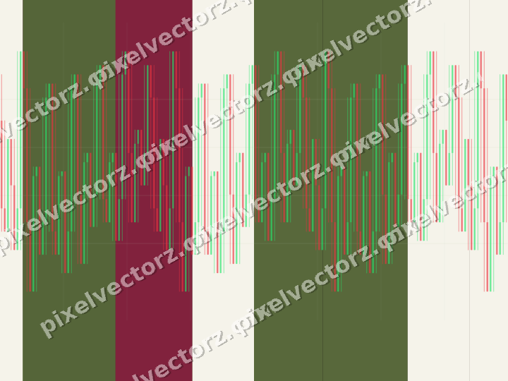 Glowing neon chart background in lime and pink