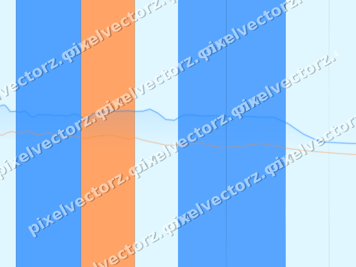 Glowing neon chart background in blue and red