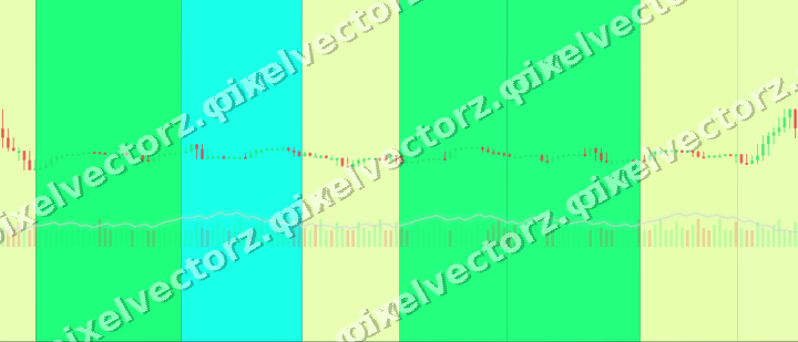Glowing neon chart background in green and lime