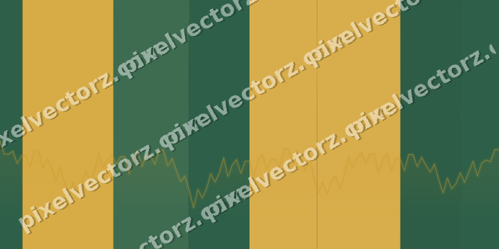 Glowing neon chart background in amber and dark green