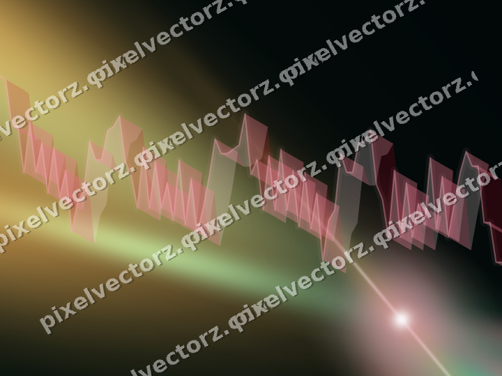 Glowing neon chart background in pink and amber
