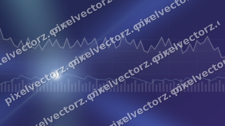 Glowing neon chart background in blue and cyan