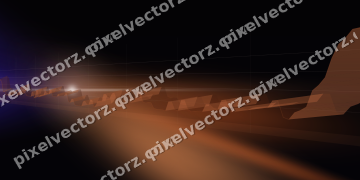 Glowing neon chart background in orange and blue