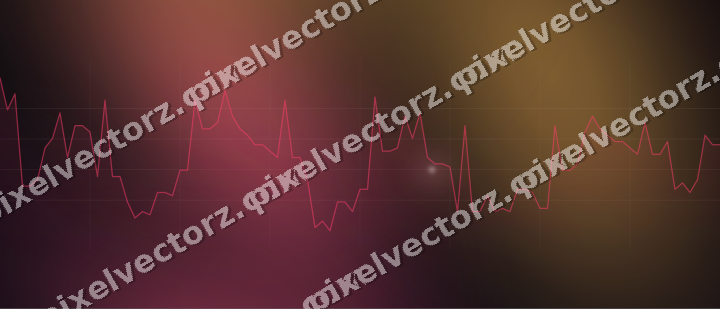 Glowing neon chart background in pink and amber