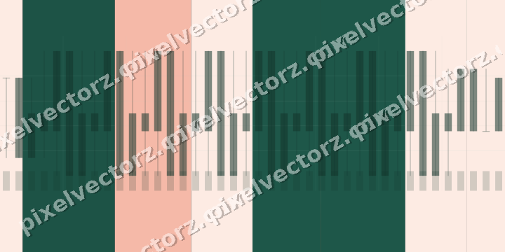 Glowing neon chart background in green and orange