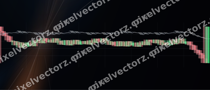 Glowing neon chart background in blue and orange