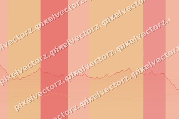 Glowing neon chart background in red and orange