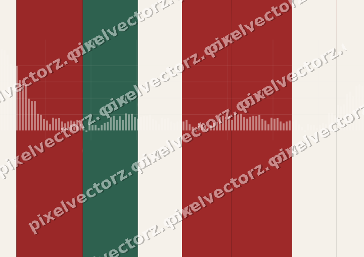 Glowing neon chart background in red and green