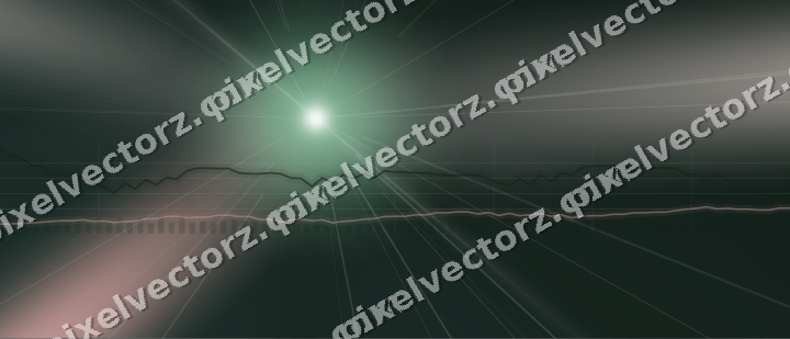 Glowing neon chart background in dark green and red