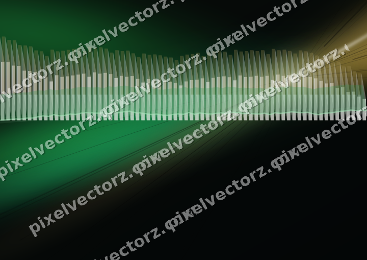 Glowing neon chart background in green and amber