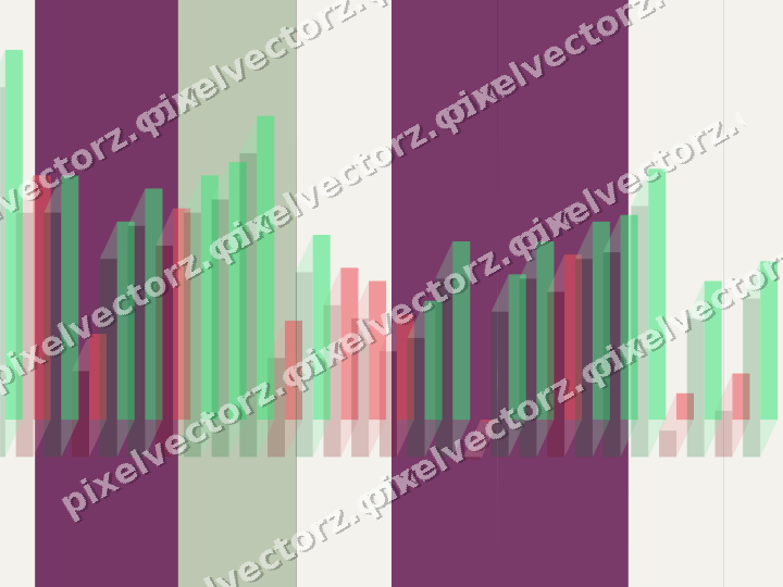 Glowing neon chart background in dark magenta and lime