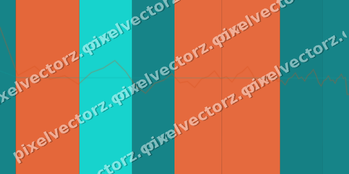 Glowing neon chart background in orange and teal