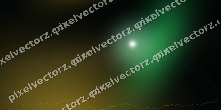 Glowing neon chart background in green and amber