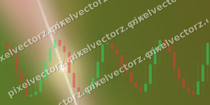 Glowing neon chart background in yellow and red