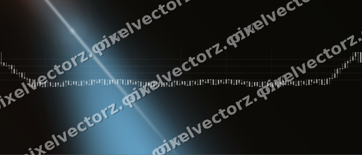 Glowing neon chart background in cyan and red