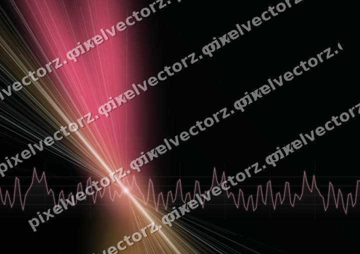 Glowing neon chart background in pink and amber