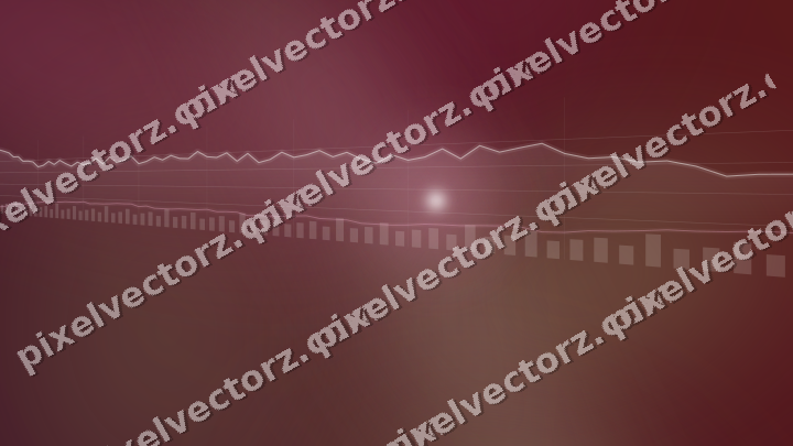Glowing neon chart background in dark pink and yellow