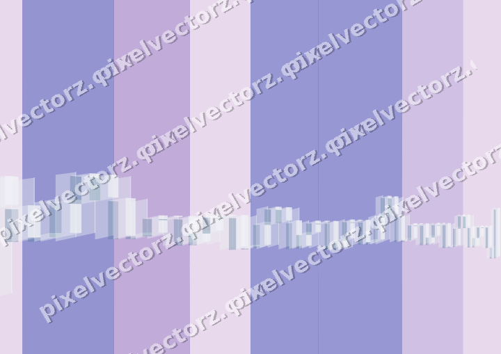 Glowing neon chart background in purple and blue