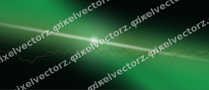 Glowing neon chart background in green and amber