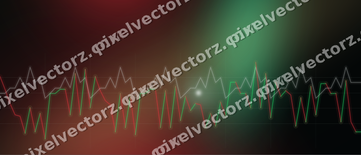 Glowing neon chart background in green and red