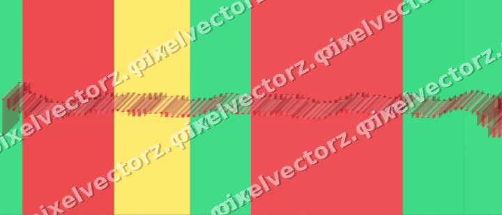 Glowing neon chart background in red and orange