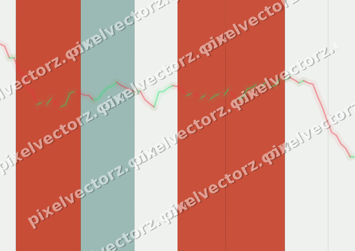 Glowing neon chart background in red and orange