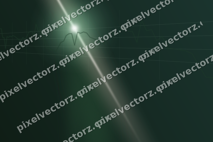 Glowing neon chart background in dark green and red