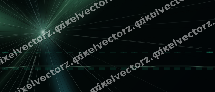 Glowing neon chart background in green and teal