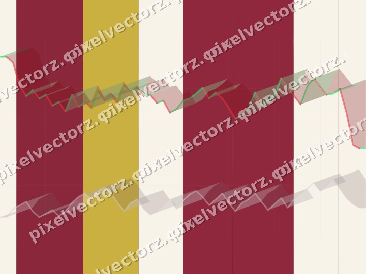 Glowing neon chart background in pink and red