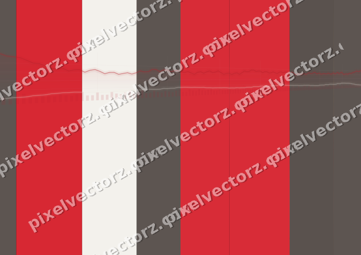 Glowing neon chart background in red and amber