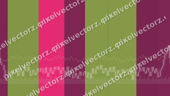 Glowing neon chart background in lime and pink