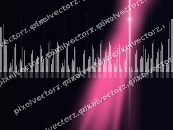 Glowing neon chart background in pink and blue