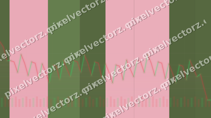 Glowing neon chart background in pink and dark lime