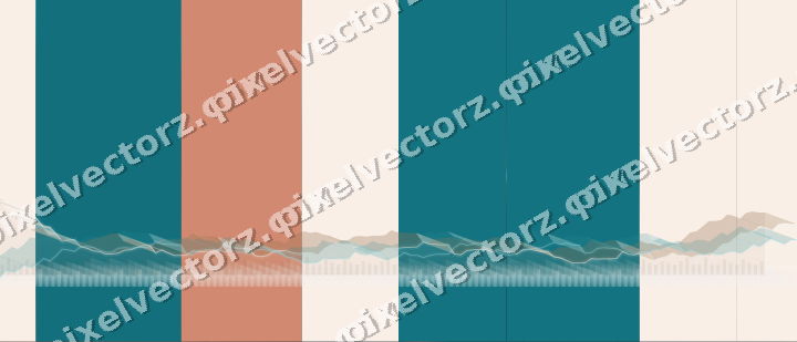 Glowing neon chart background in teal and orange