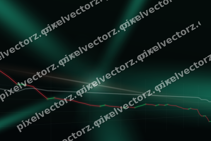 Glowing neon chart background in green and orange