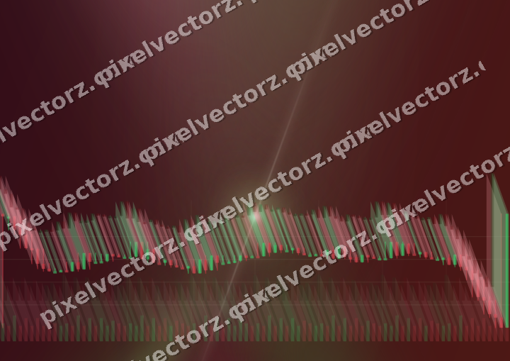 Glowing neon chart background in dark lime and dark pink