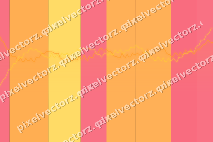 Glowing neon chart background in orange and amber