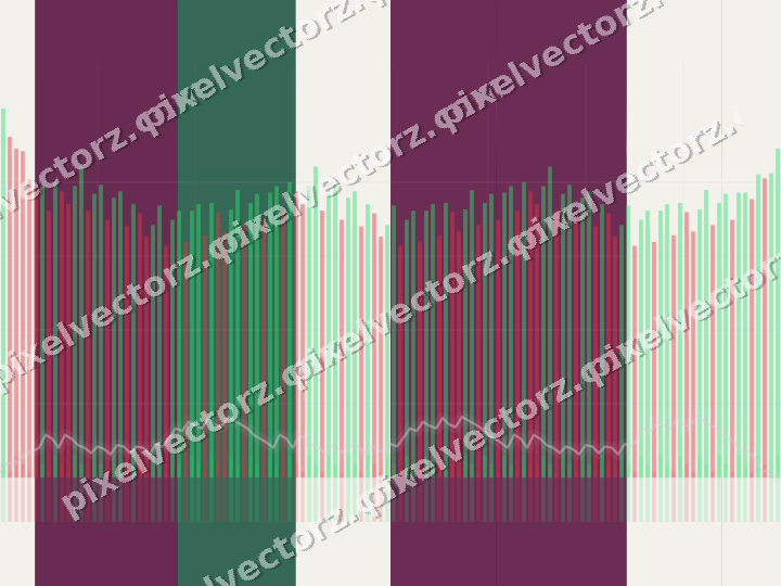 Glowing neon chart background in dark magenta and pink