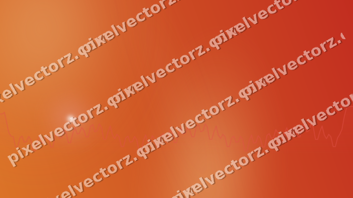 Glowing neon chart background in red and orange