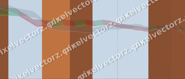 Glowing neon chart background in blue and orange