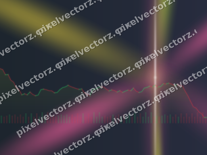 Glowing neon chart background in lime and amber