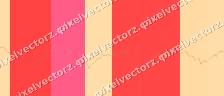 Glowing neon chart background in red and orange