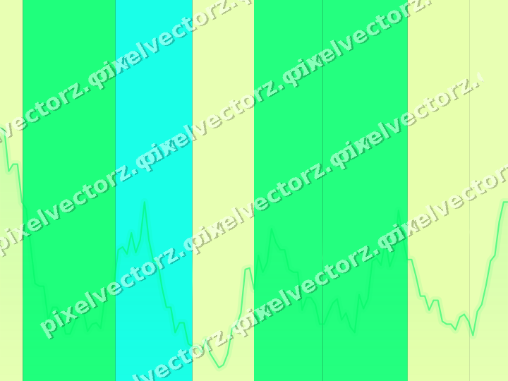 Glowing neon chart background in green and lime