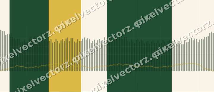 Glowing neon chart background in green and amber