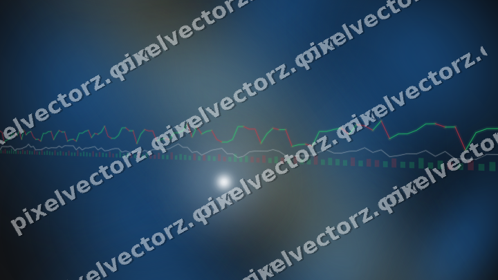 Glowing neon chart background in blue and amber