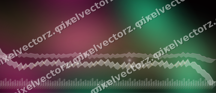 Glowing neon chart background in magenta and pink